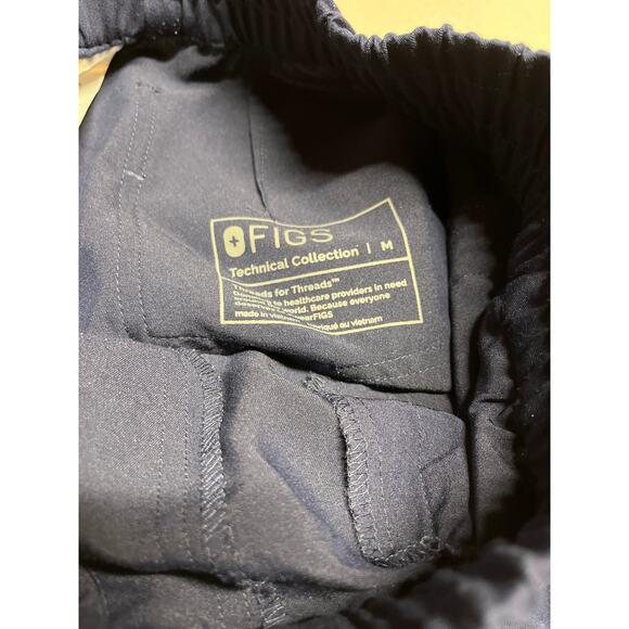 FIGS Navy Blue Elastic Waist Jogger Scrub Pants Size Medium Healthcare - Picture 9 of 9